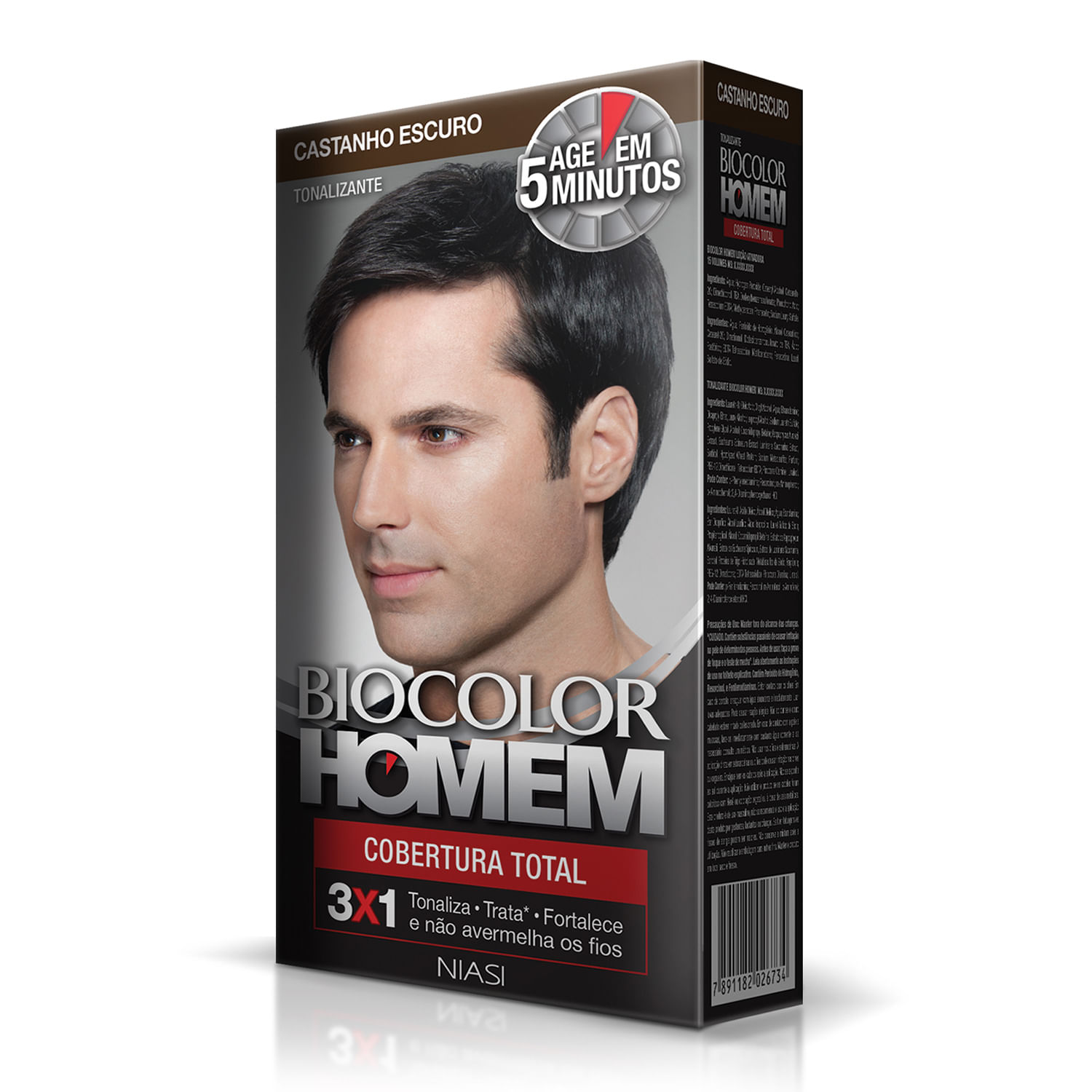 Tintura Biocolor homem castanho Escuro 30ml