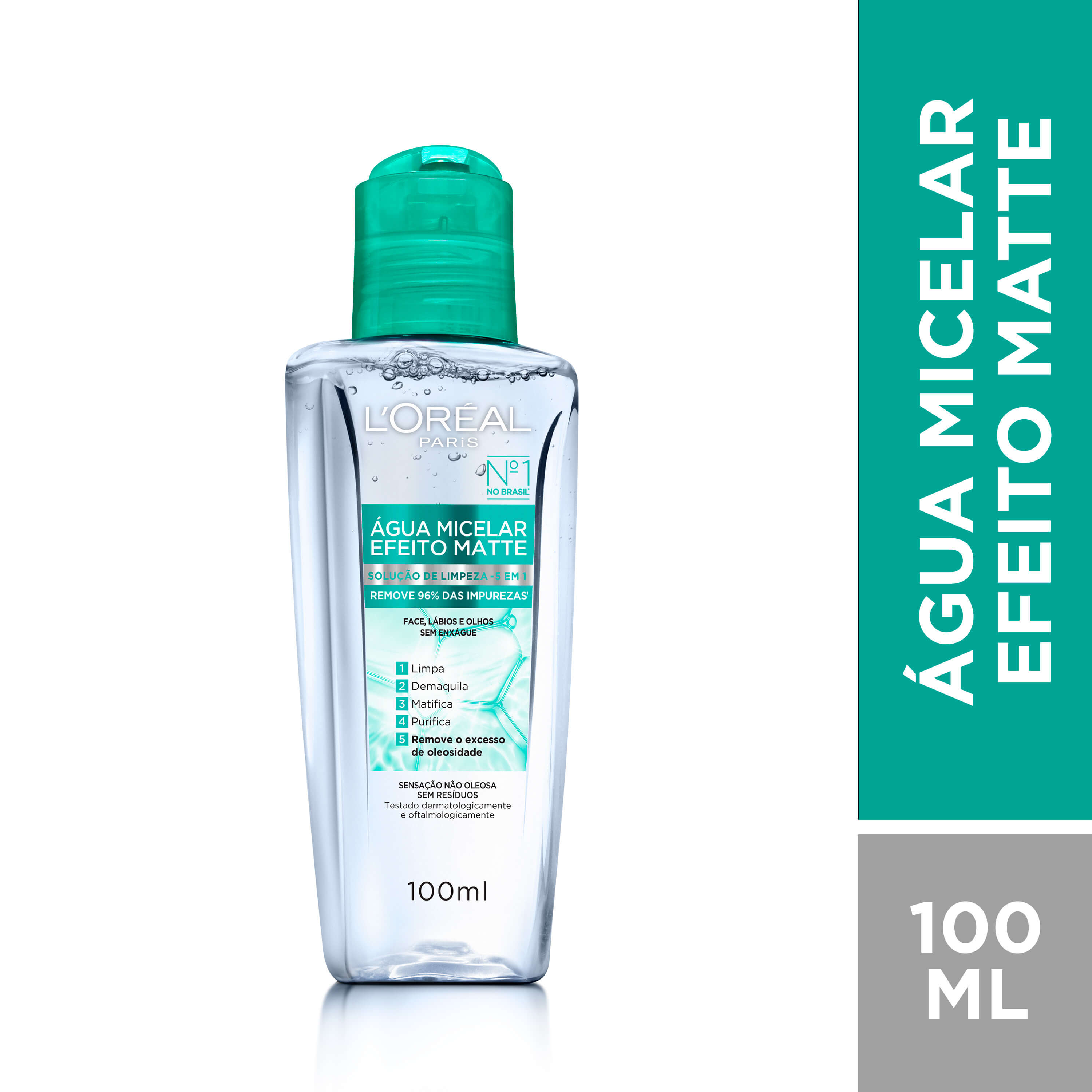Água micelar efeito Matte L'Oréal Paris Solução De limpeza facial Com 100ml