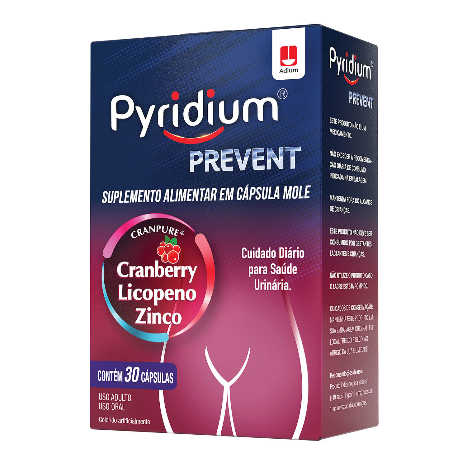 Suplemento Alimentar Pyridium Prevent 30 Cápsulas Moles