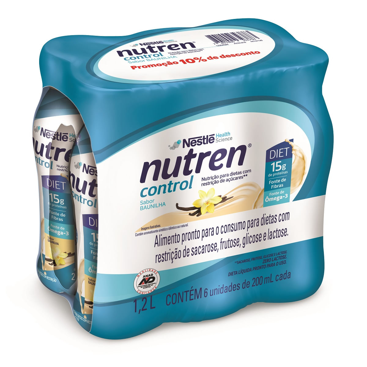 Nutren control baunilha Com 6 Unidades de 200ml