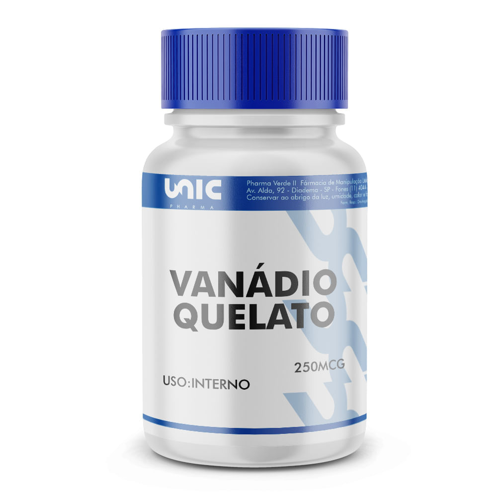 Vanádio Quelato 250mcg - 90 Cápsulas