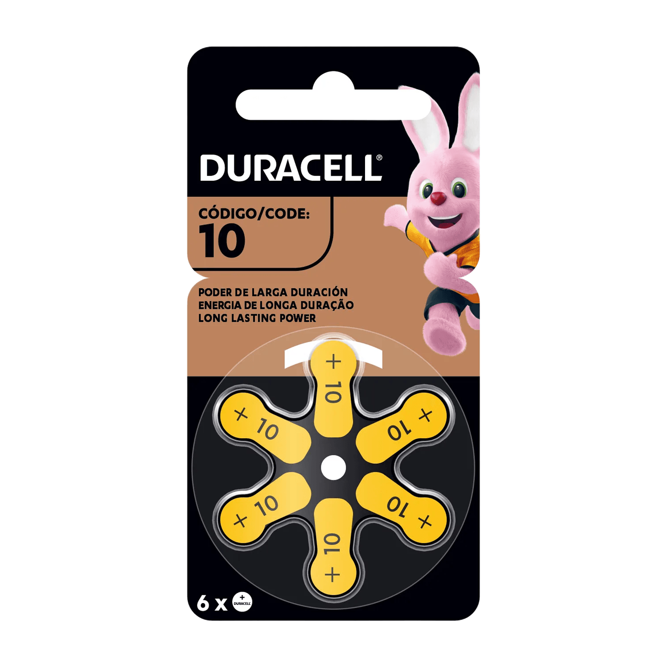 Bateria Duracell auditiva Ha 10 Com 6 Unidades