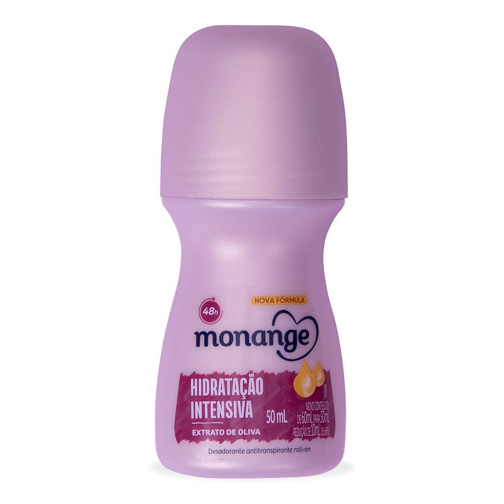 Desodorante Antitranspirante Monange Hidratação Intensiva 48h Roll-On 50ml