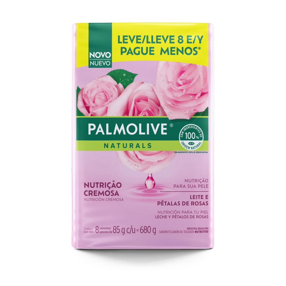 Sabonete Palmolive Naturals Leite & Pétalas de Rosa Nutrição Cremosa 85g