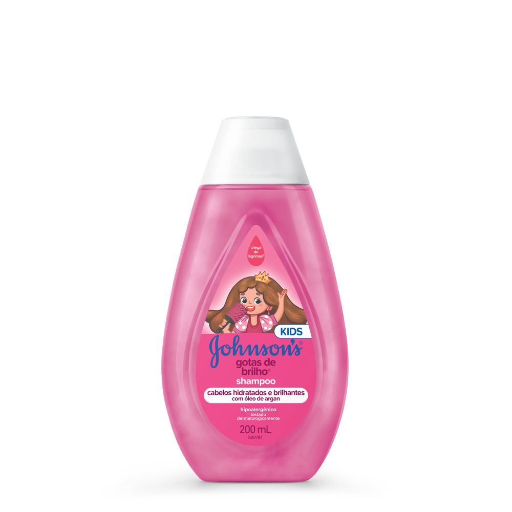 Shampoo Infantil Johnson's Baby Gotas de Brilho 200ml