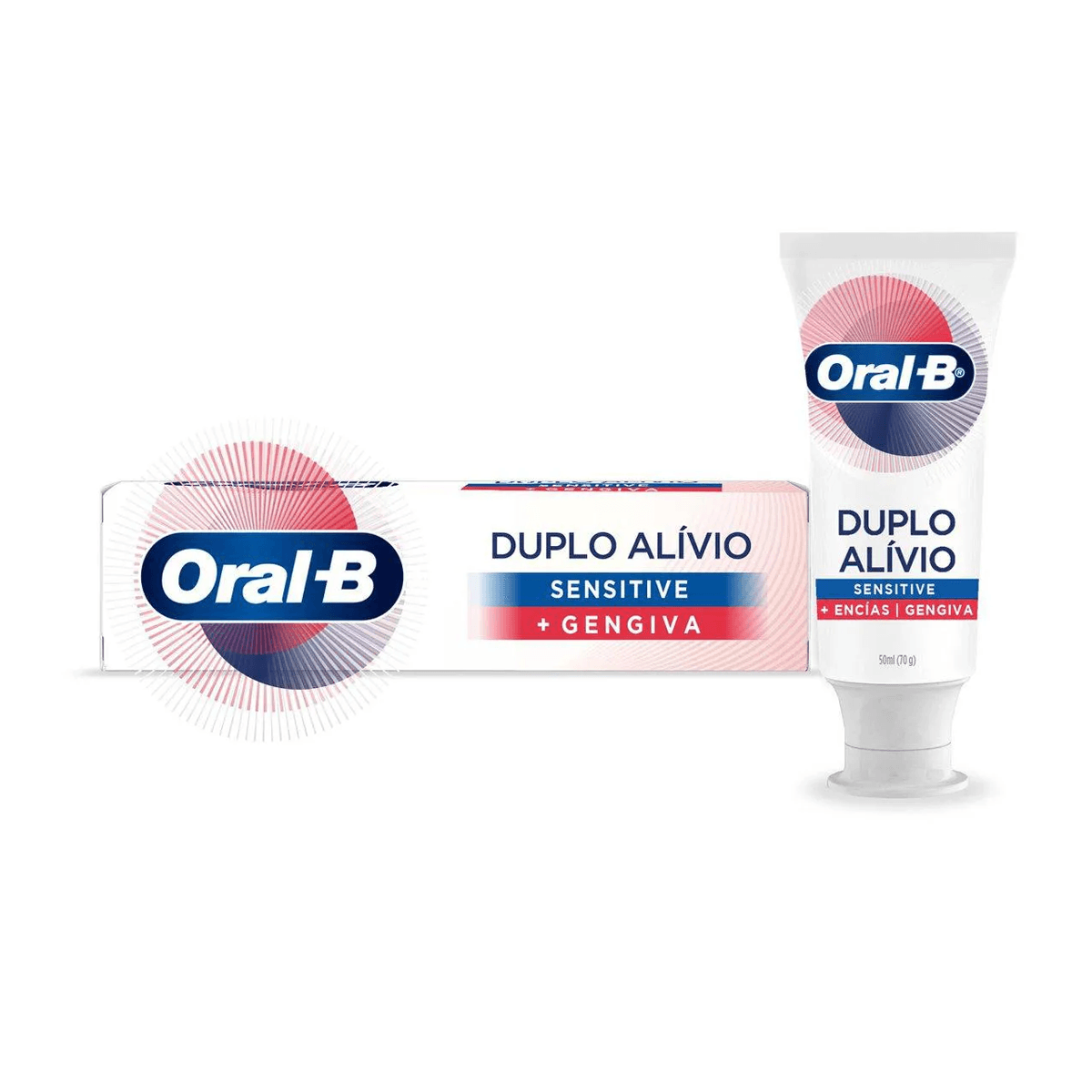 Creme Dental Oral-B Duplo Alívio Sensitive + Gengiva 70g
