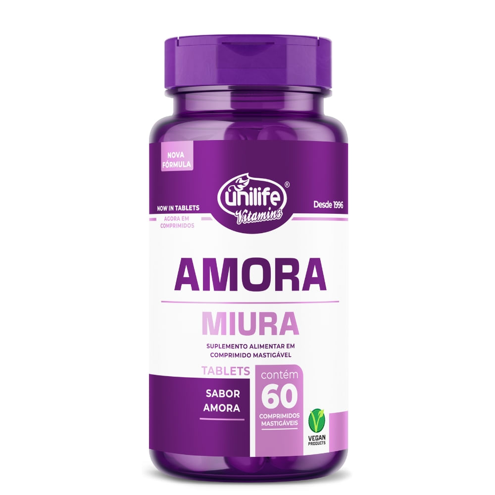 Amora Miura Mastigável 60 comprimidos 1000mg Unilife