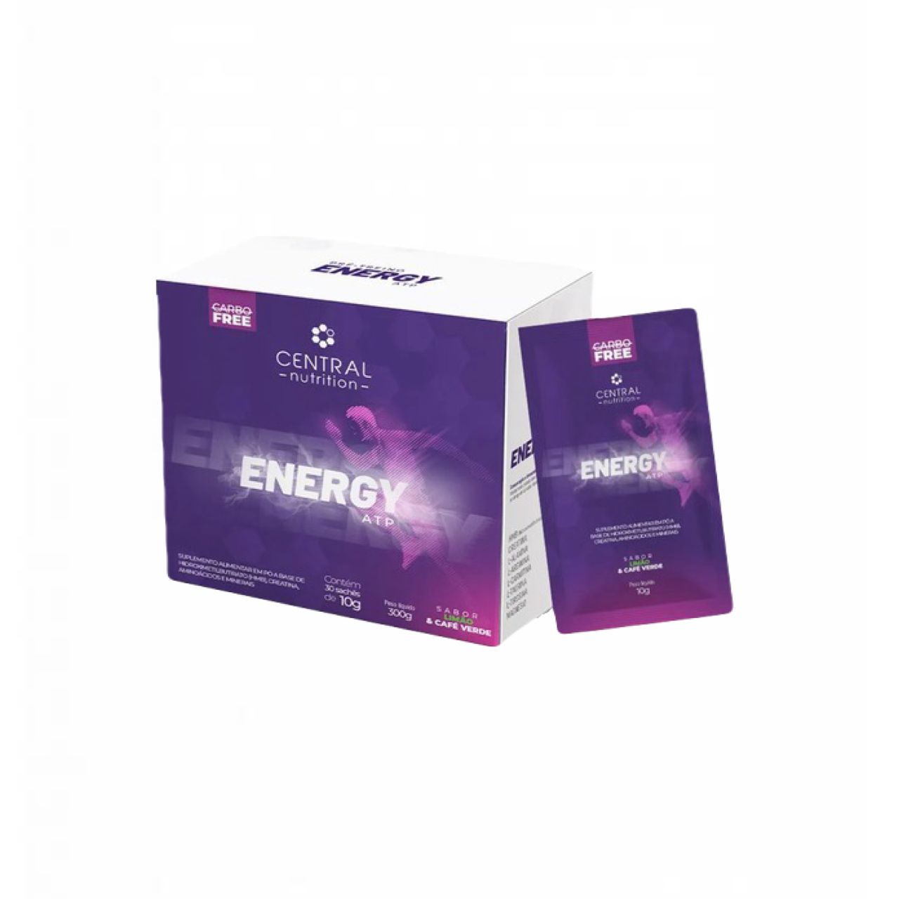 Energy ATP - 30 Sachês de 10g - Central Nutrition - Sabor Tangerina