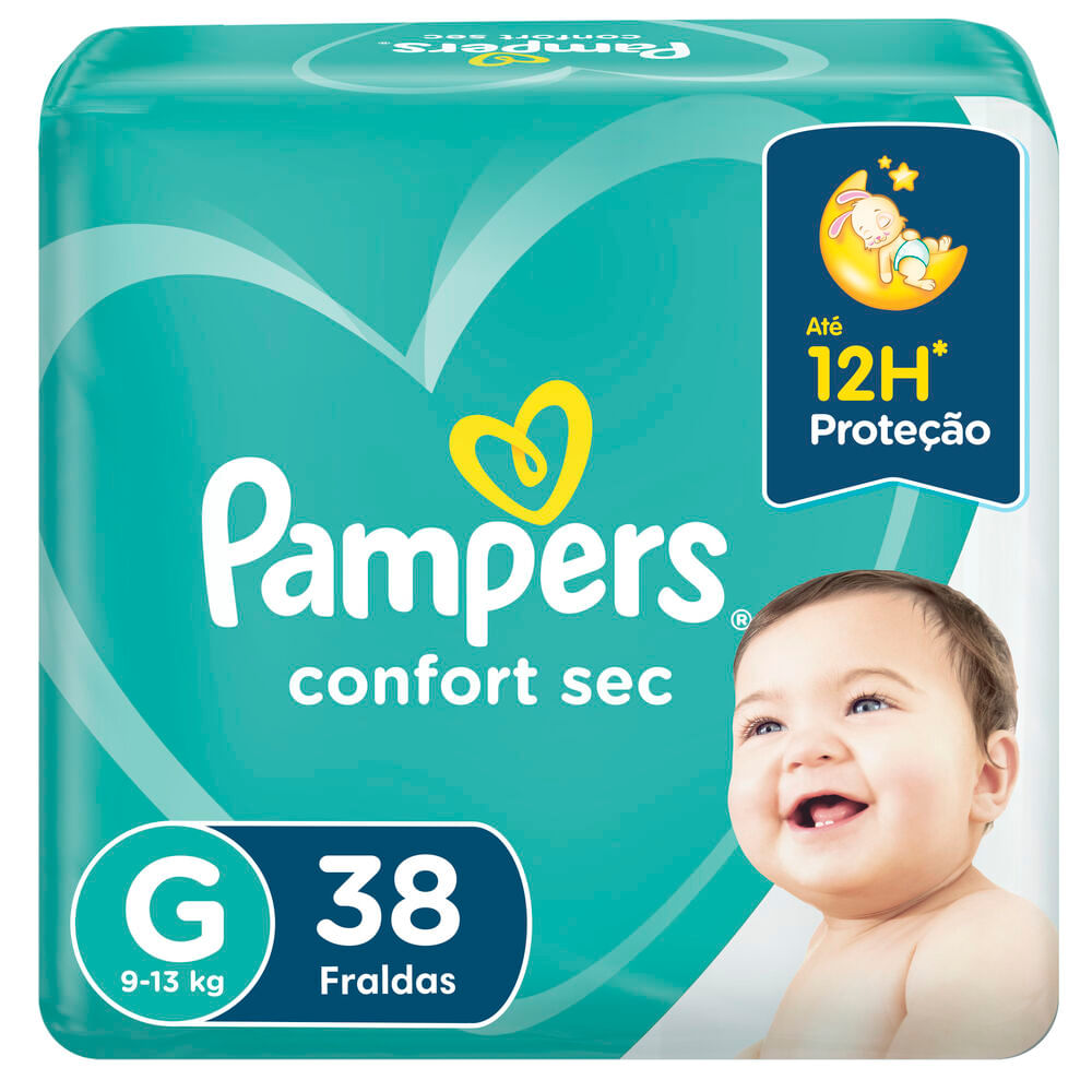Fralda Pampers Confort Sec G 38 Unidades