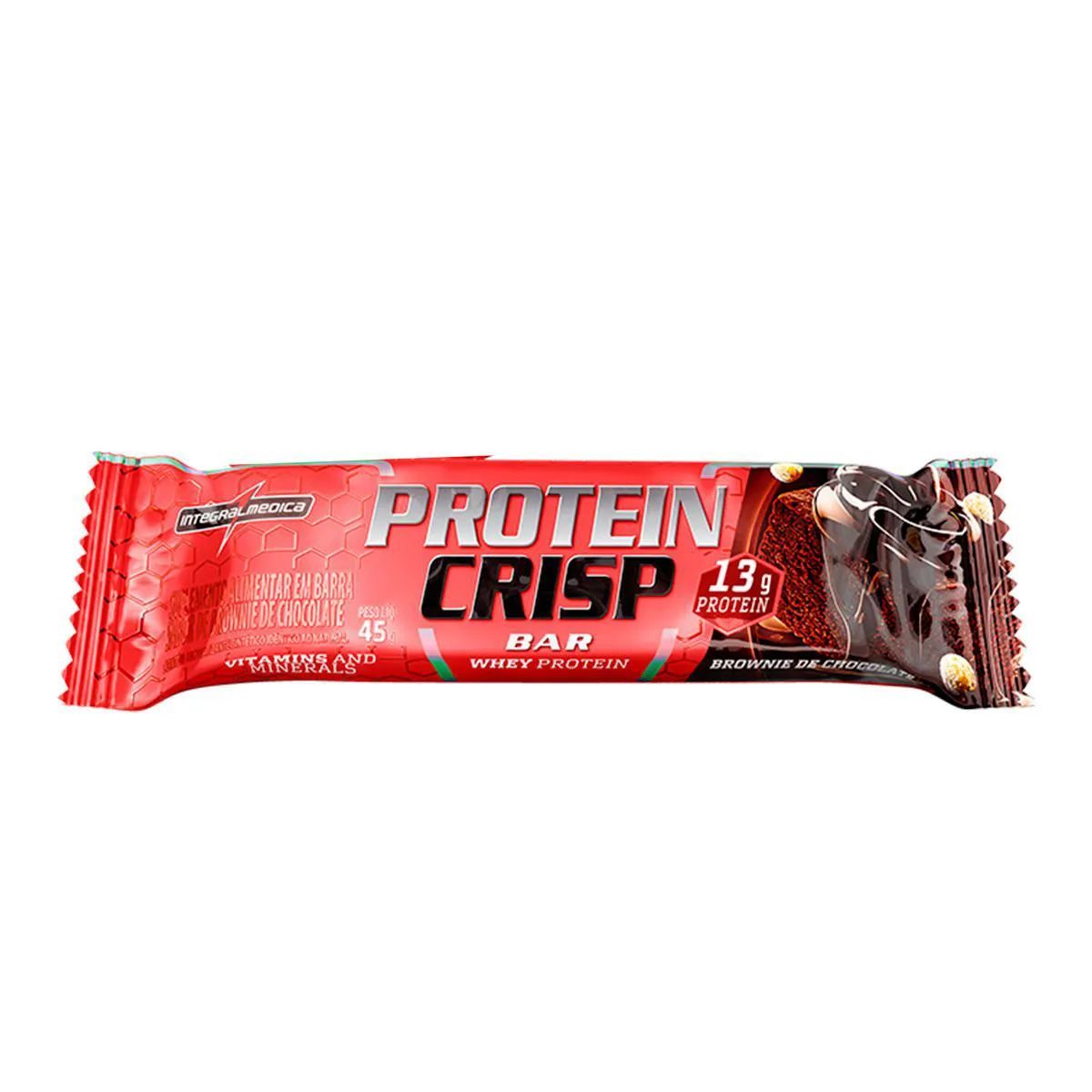 Barra De Proteina Protein Crisp Integralmedica Brownie De Chocolate 45g
