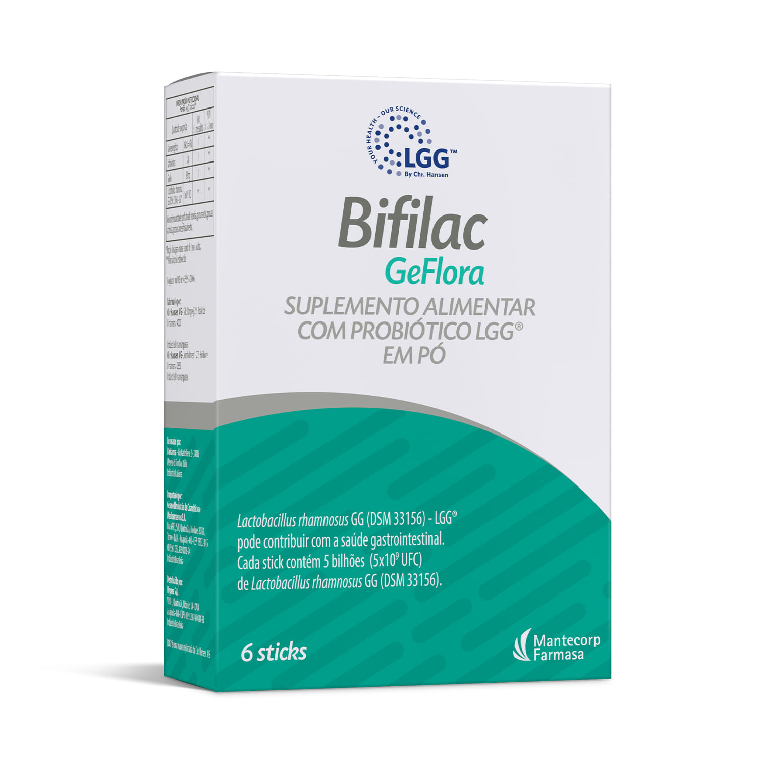 Suplemento Alimentar Bifilac Geflora 6 Sticks