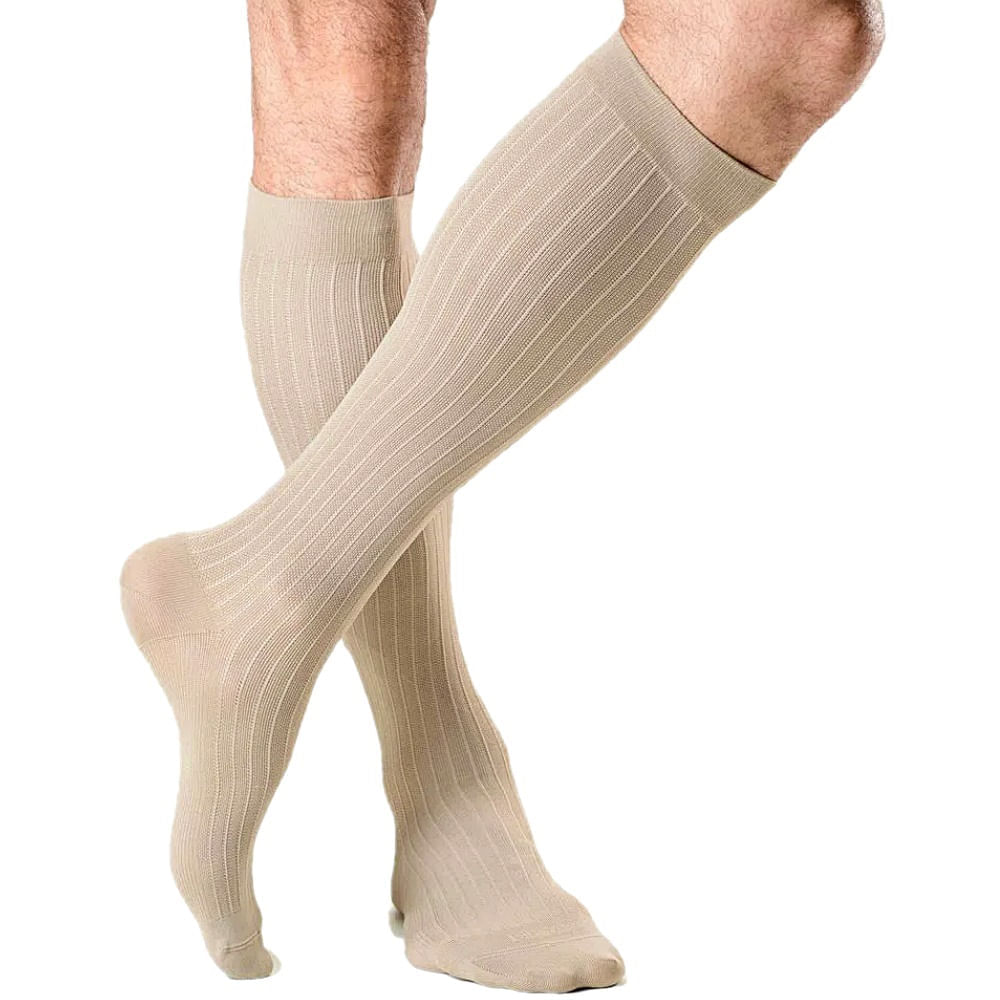 Meia 3/4 Masculina Actitud 15-20mmHg Fechada Caqui Tam P