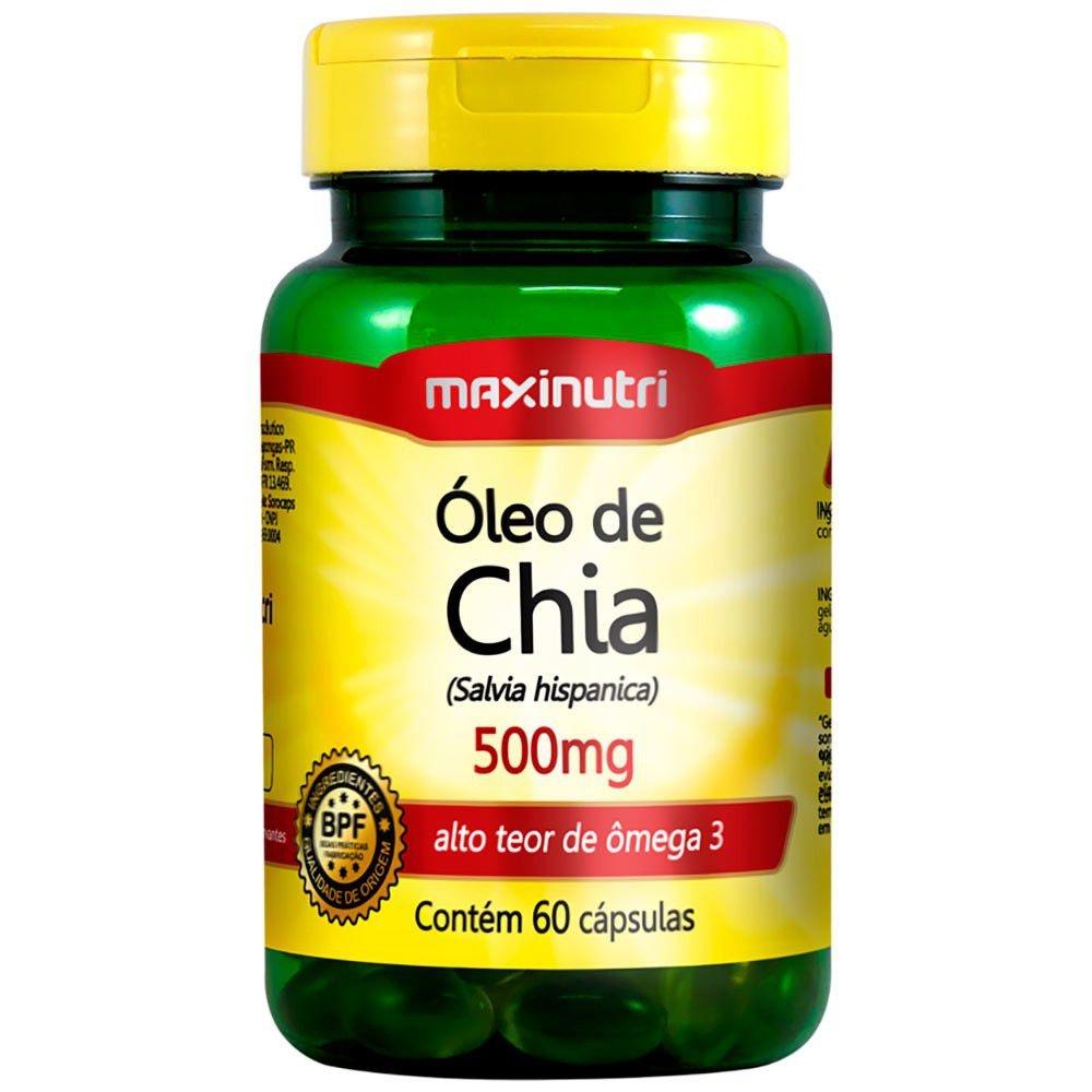 Óleo de Chia 500mg 60 Cápsulas - Maxinutri