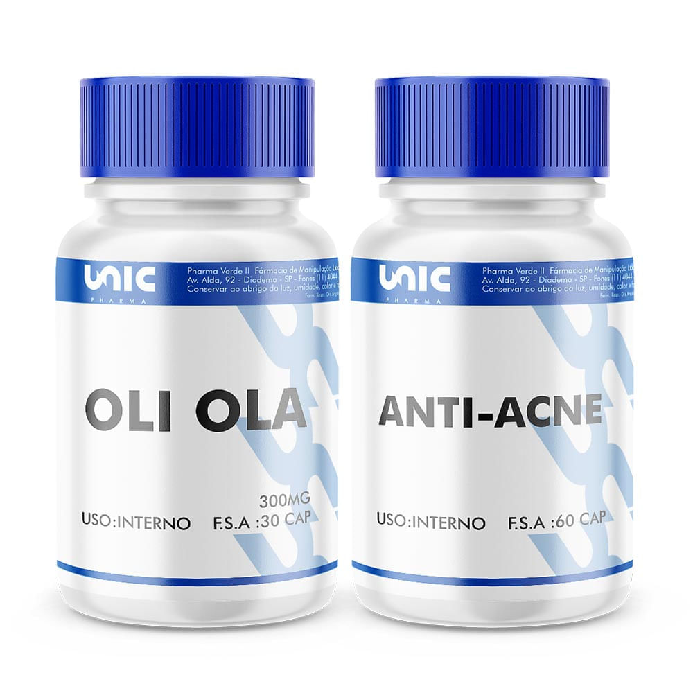 Kit Oli Ola 300mg + Cápsulas Antiacne