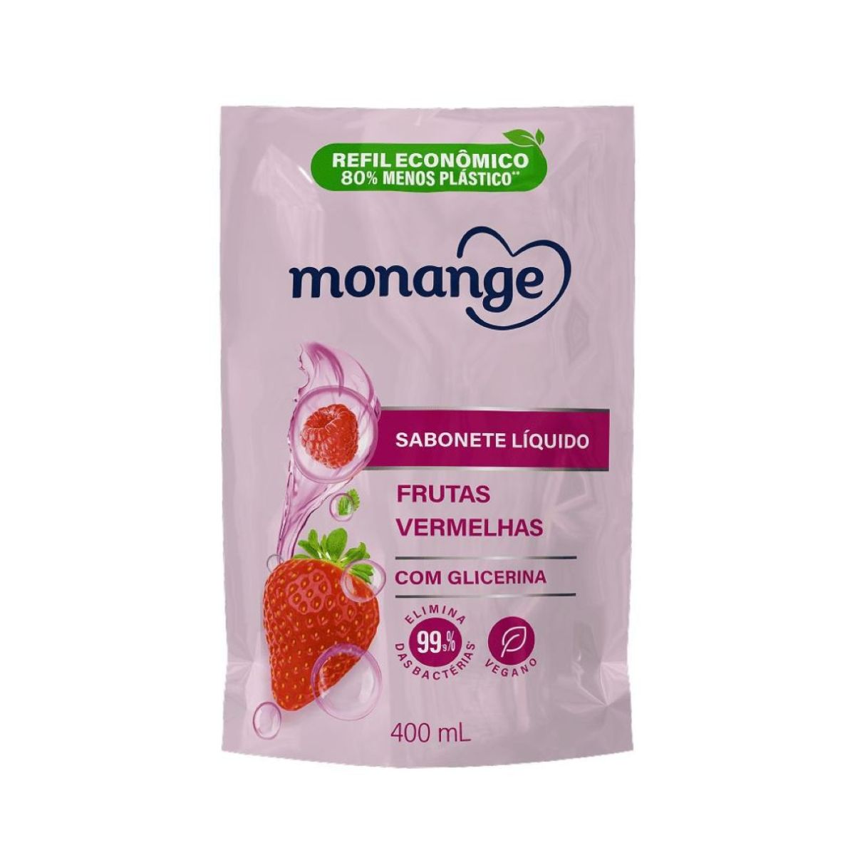 Sabonete Líquido Monange Frutas Vermelhas Sachê 400ml