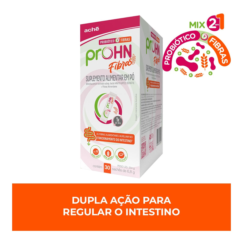 Prohn Fibras Sem Sabor Pó para Solução 30 Sachês 6,8g