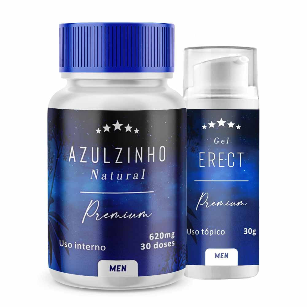 Azulzinho Natural - 30 Doses + Gel para Ereção - 30g