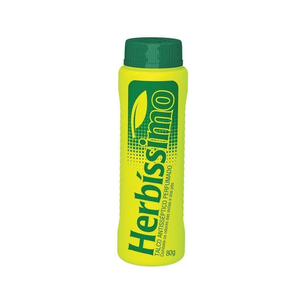Talco Herbíssimo Antisséptico Perfumado Axilas e Pés - 80g