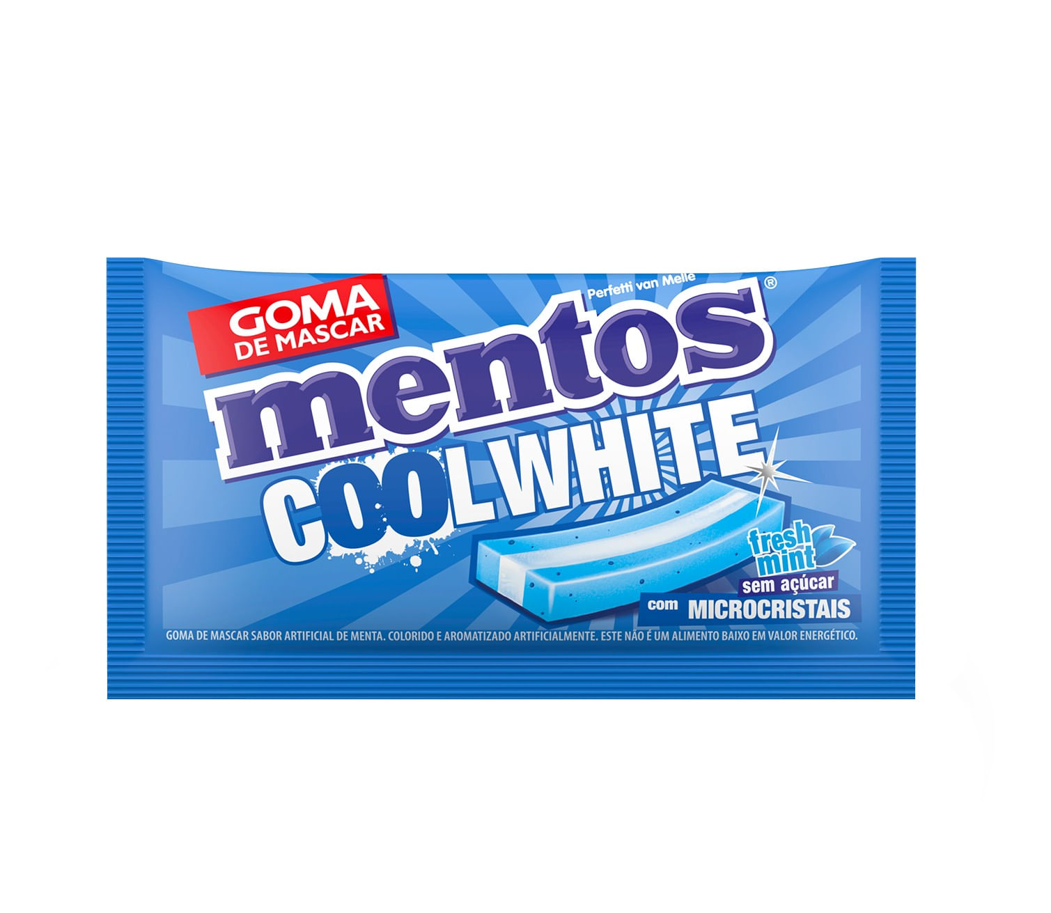 Goma De Mascar Mentos Fresh Mint Zero Açúcar Cool White 8,5g