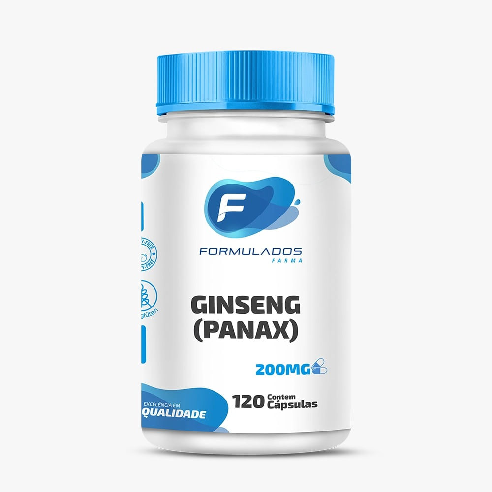 Panax Ginseng Coreano 200mg (Extrato Seco) - 120 Cápsulas