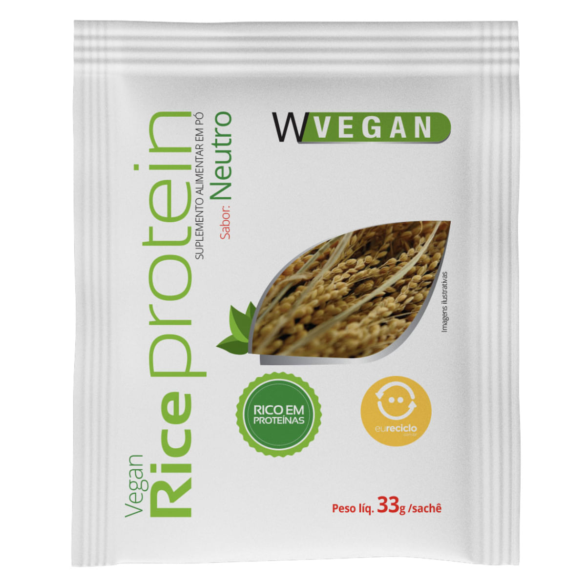 Rice Protein Sache 33g Neutro WVegan Vegano Proteina de Arroz