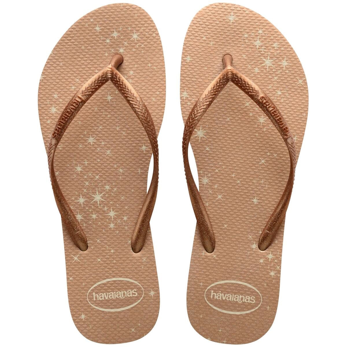 Sandália Havaianas Slim Gloss Bege 33/34