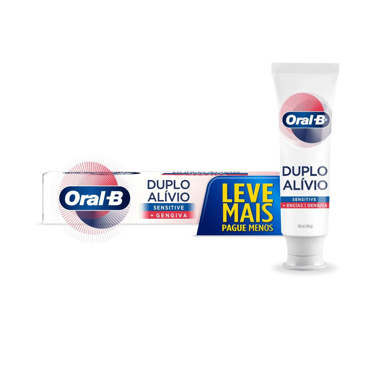 Creme Dental Oral-B Duplo Alívio Sensitive + Gengiva 140g
