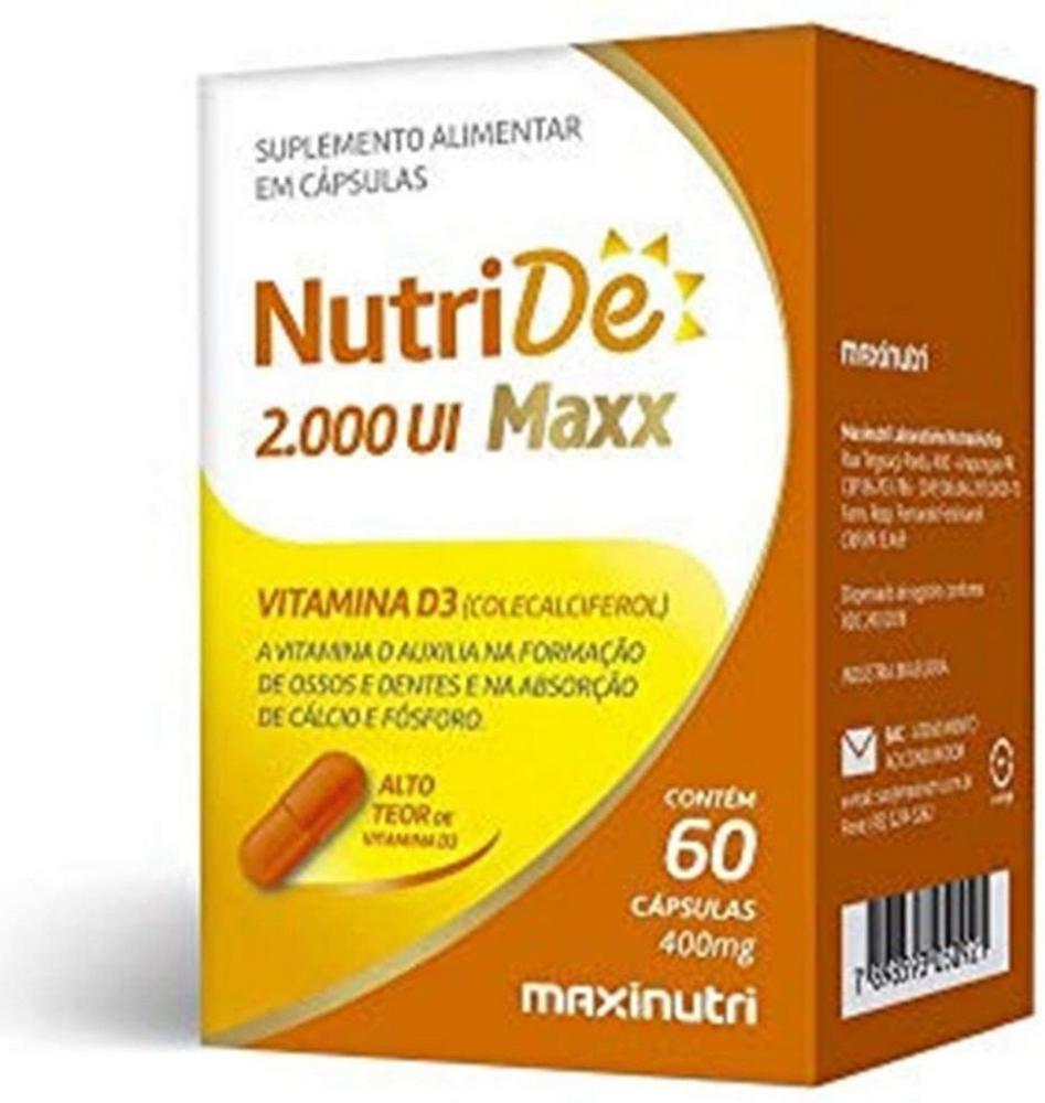 Vitamina D 2.000 60 Cápsulas - Nutride Maxx - Maxinutri