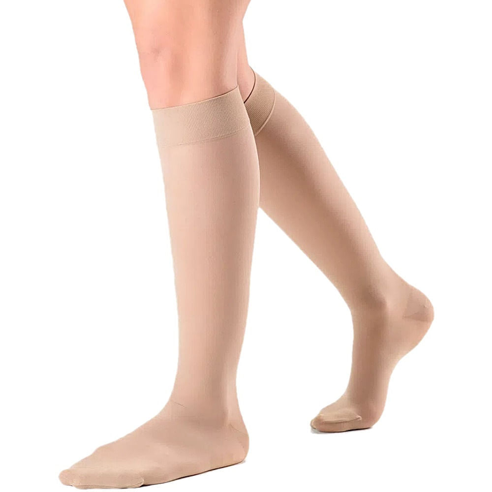 Meia 3/4 Sigvaris Ever Sheer 20-30mmHg Fechada Natural M3