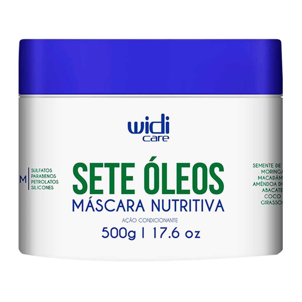 Widi Care - Sete Óleos Nutritiva Ação Condicionante - Máscara Capilar - 500g