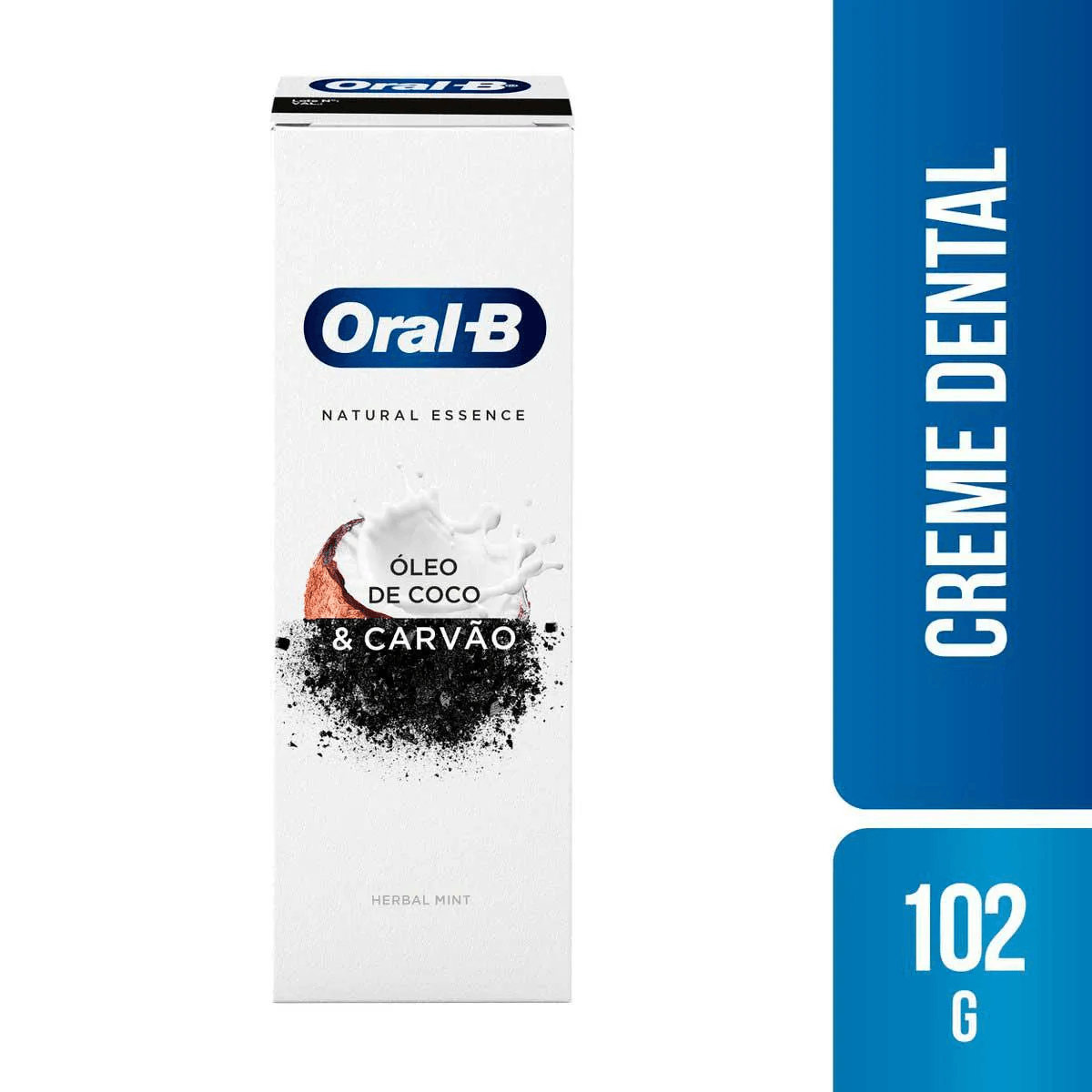 Creme Dental Oral-B Natural Essence Óleo de Coco e Carvão 102g