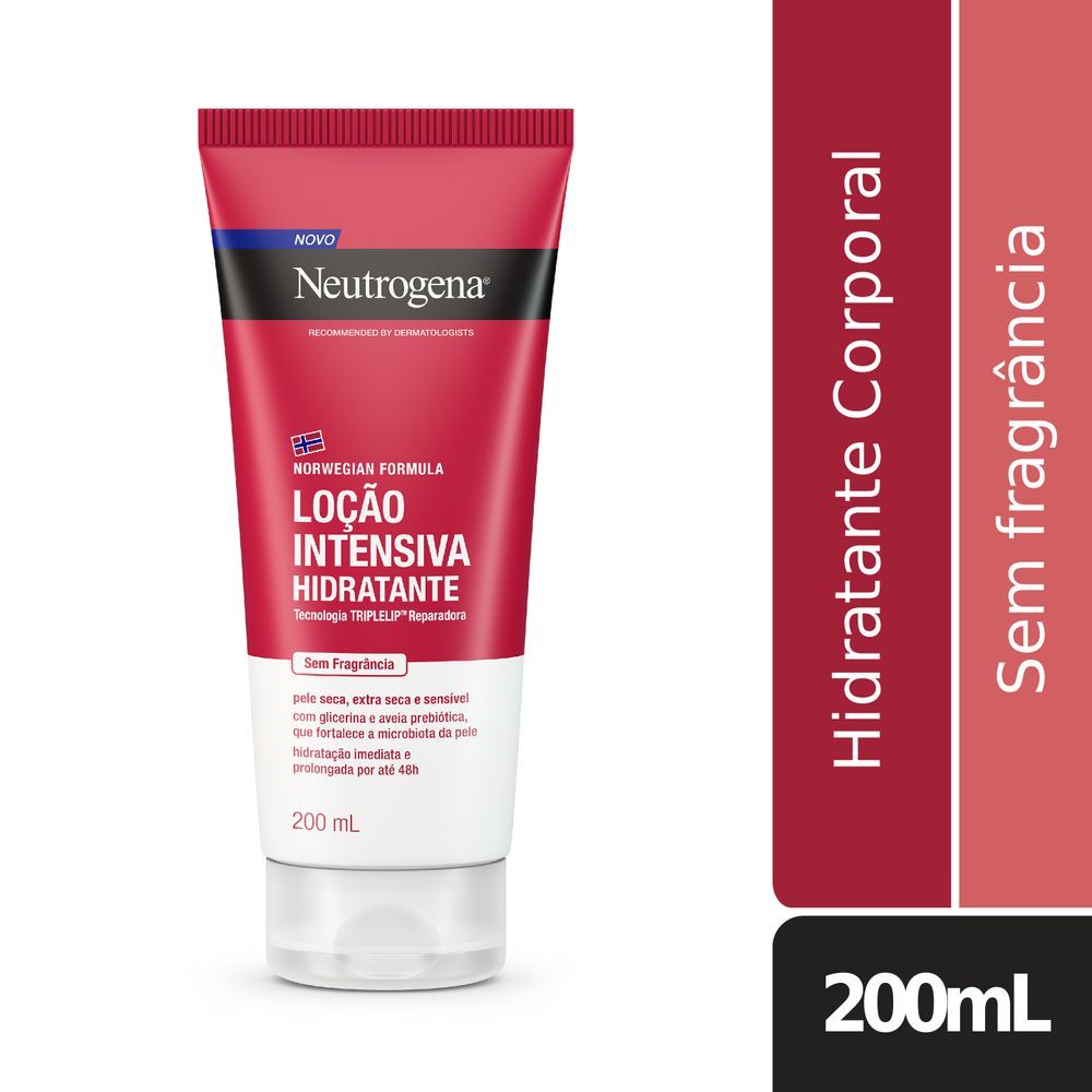 Loção Corporal Neutrogena Norwegian Intensiva Sem Fragrância 200ml