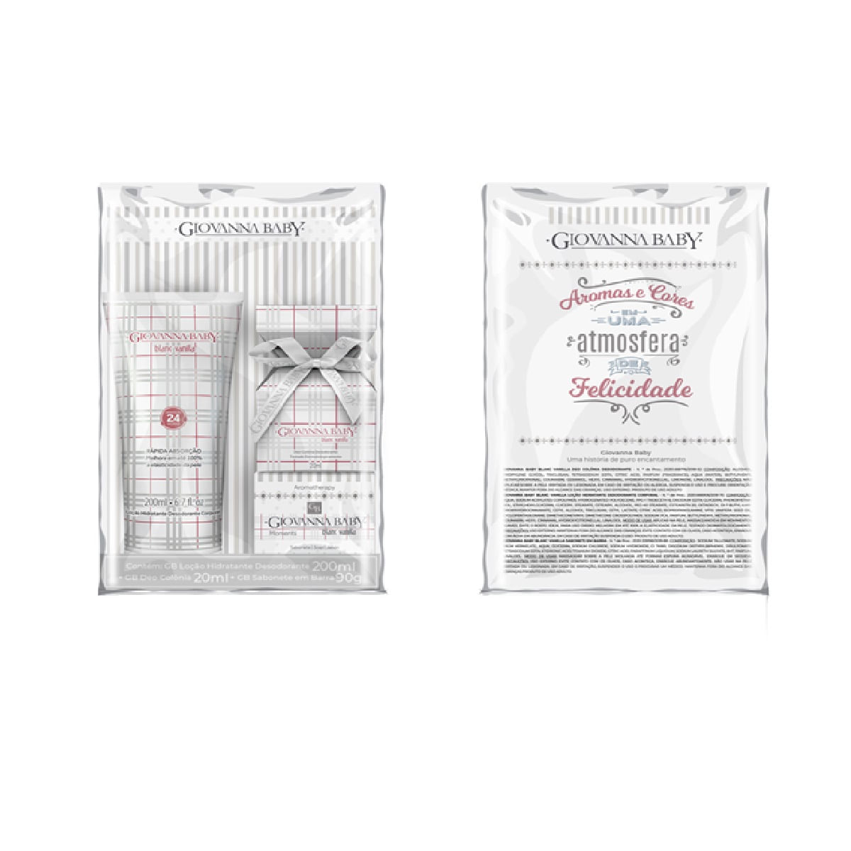 Kit Colônia Giovanna Baby Blanc Vanilla 20ml 1 Unidade + Sabonete em Barra Giovanna Baby Blanc Vanilla 90g 1 Unidades