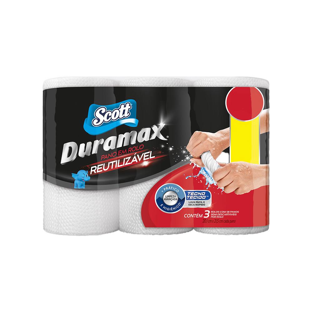 Pano Reutilizável Scott Duramax Rolo Branco - 174 Panos