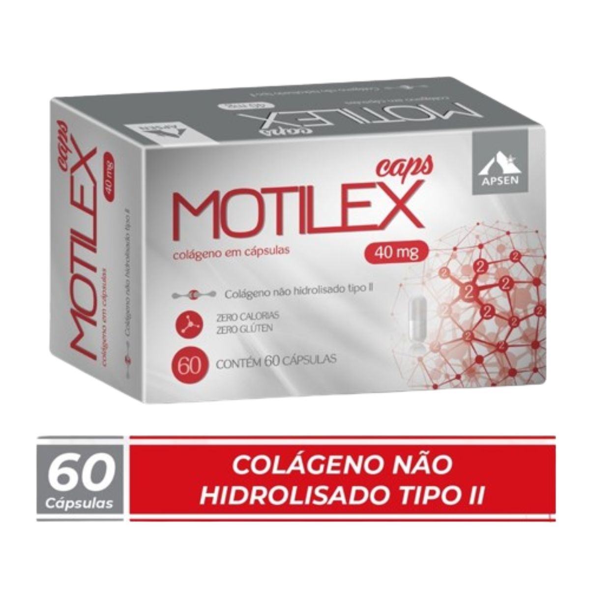 Motilex Caps Colágeno Tipo II Não Hidrolisado 60 Cápsulas