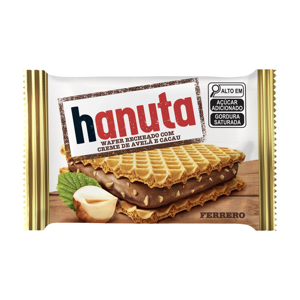 Biscoito Wafer Hanuta Sabor Avelã e Cacau 22g