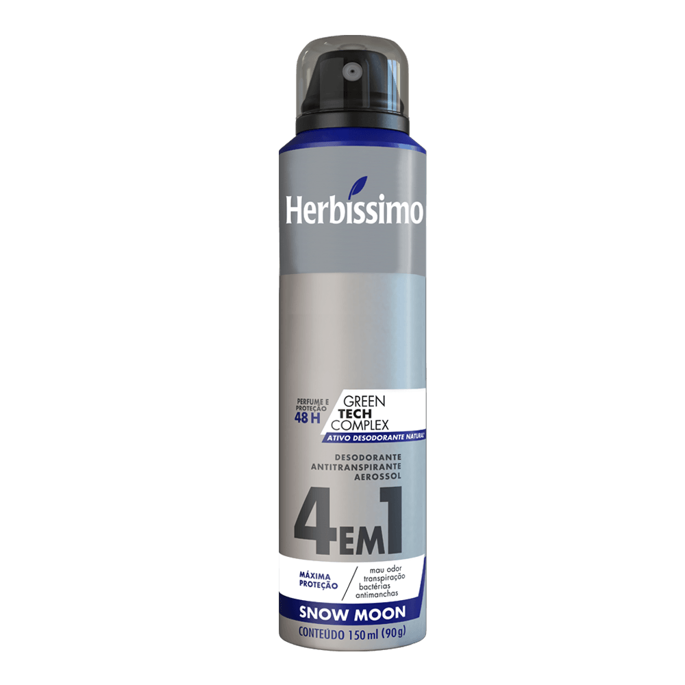 Desodorante Aerosol Antitranspirante Herbissimo Snow Moon 150ml