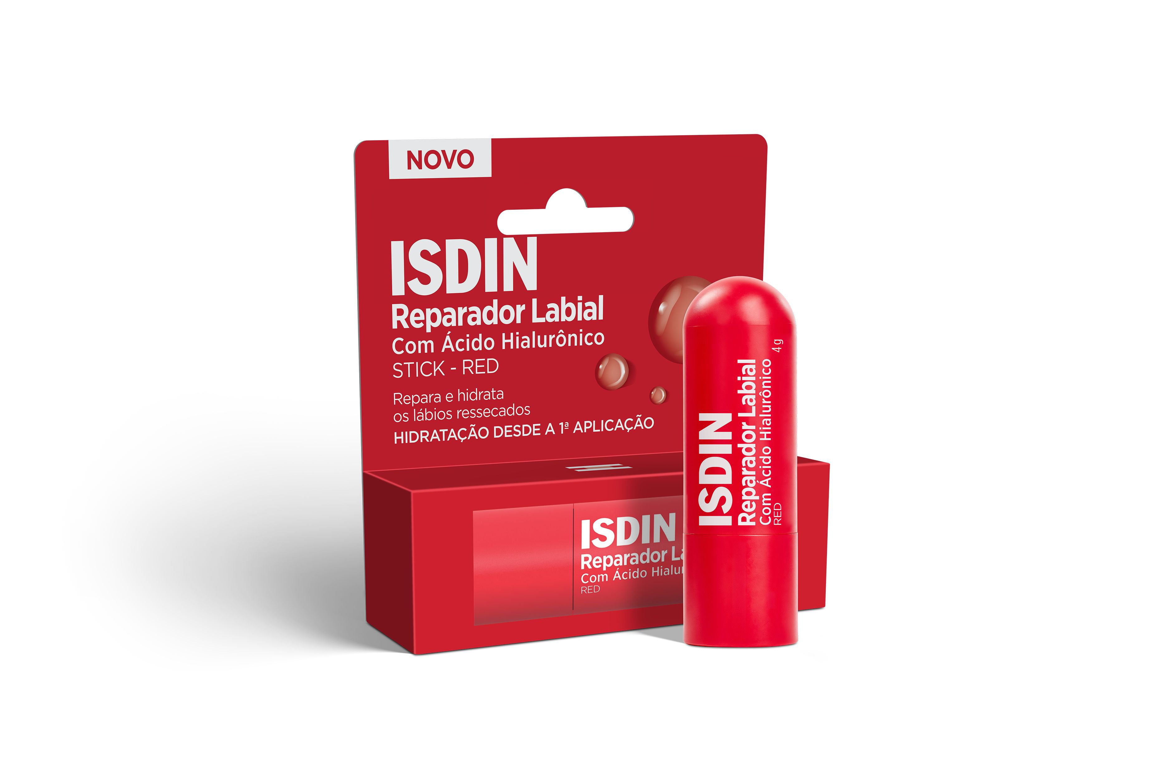 Reparador Labial Stick Red Isdin Ácido Hialurônico 4g