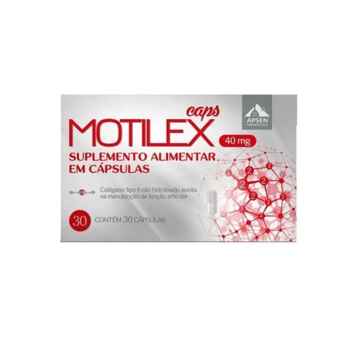 Motilex Colágeno Tipo II Não Hidrolisado 30 Cápsulas