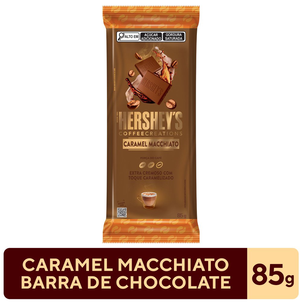 Chocolate Hershey's Coffee Creations Ao Leite Sabor Caramel Macchiato 85g