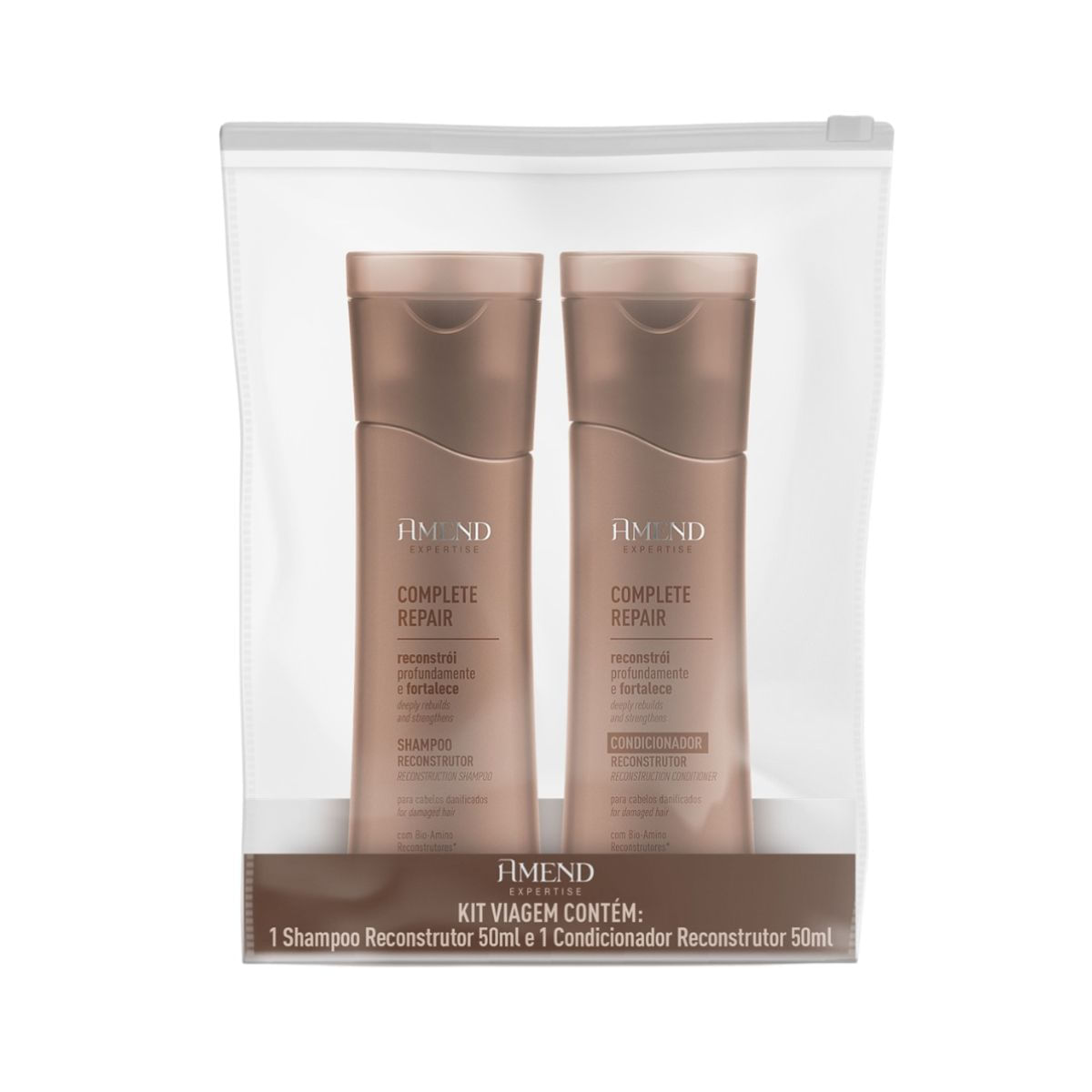 Kit Travel Mini Amend Expertise Complete Repair 1 Shampoo + 1 Condicionador 50ml Cada