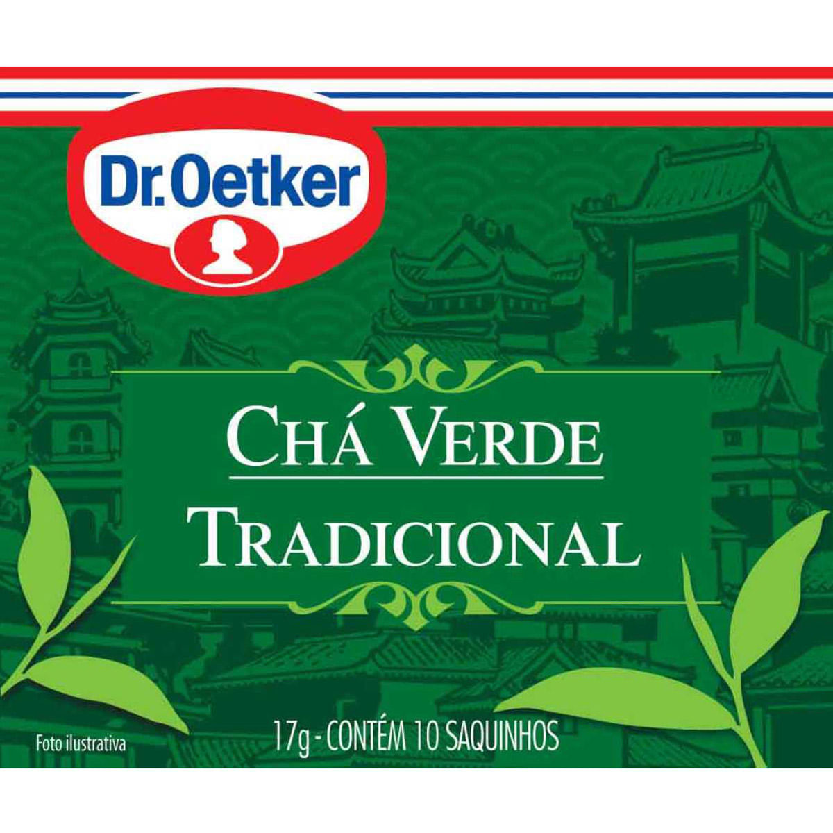 Chá Dr. Oetker Verde Tradicional Com 10 Sachês 17g