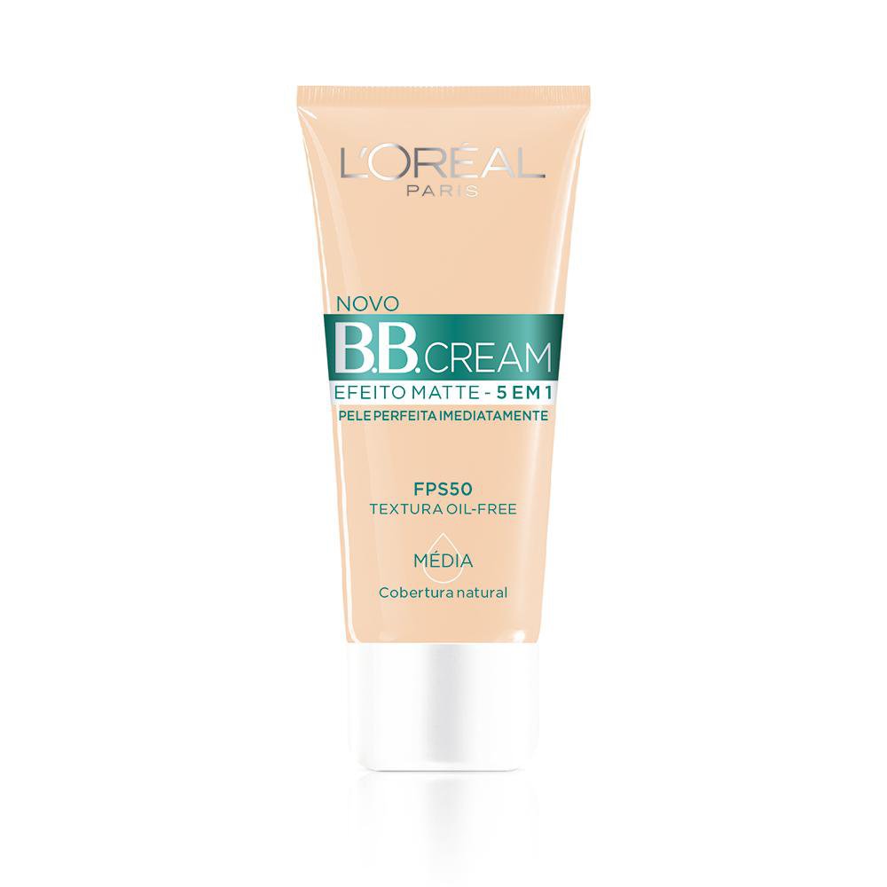 Base BB Cream L'Oréal Paris Efeito Matte FPS 50 Cor Média 30ml