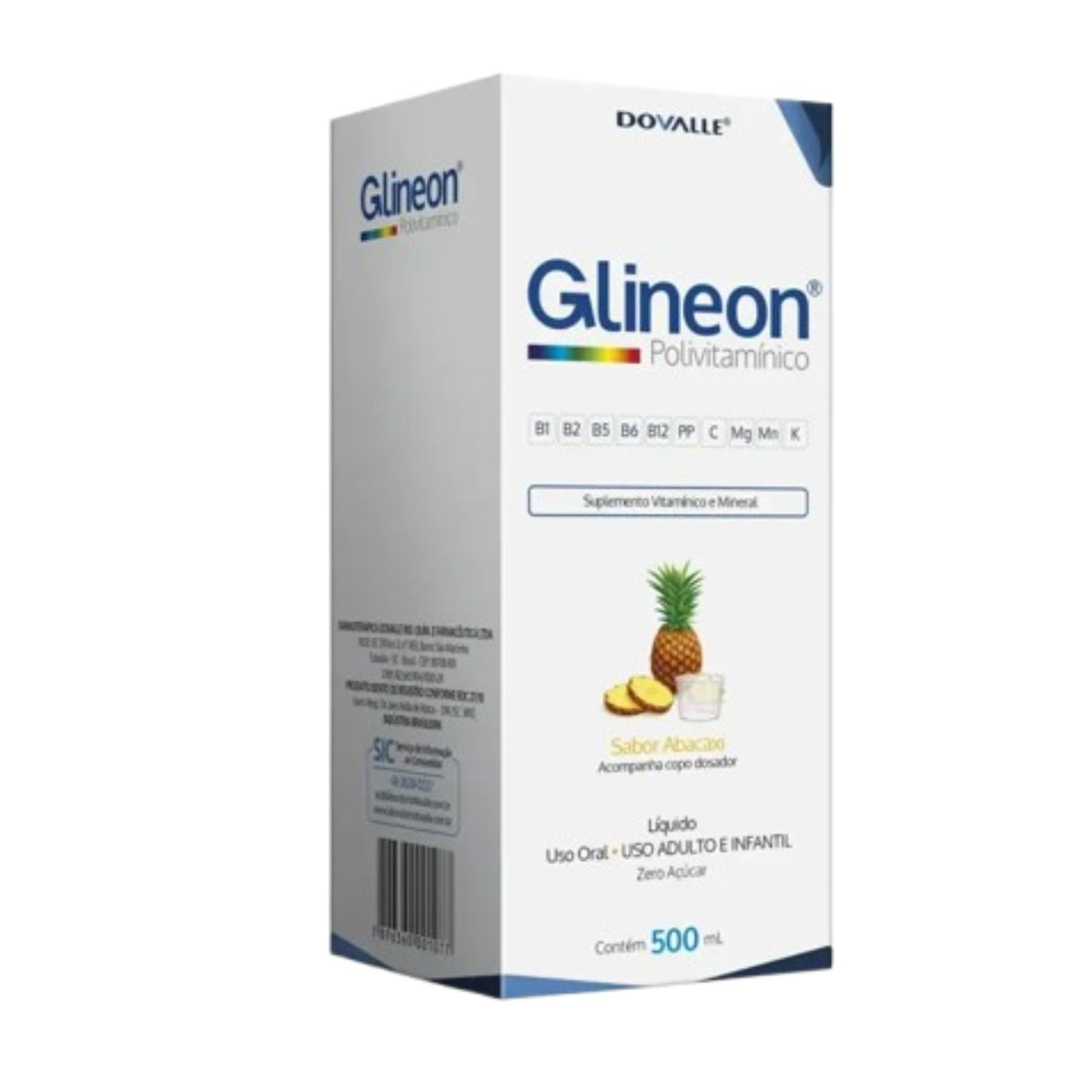 Glineon Polivitamínico Sabor Abacaxi Solução Oral 500ml