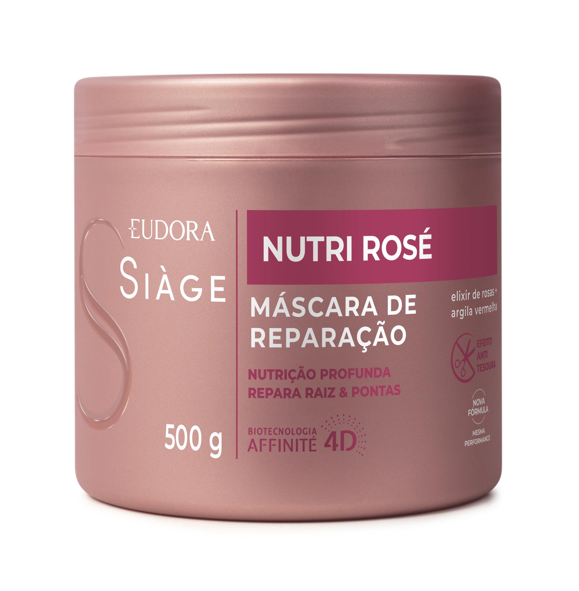 Máscara Capilar Eudora Siàge Nutri Rosé Reparação 500g
