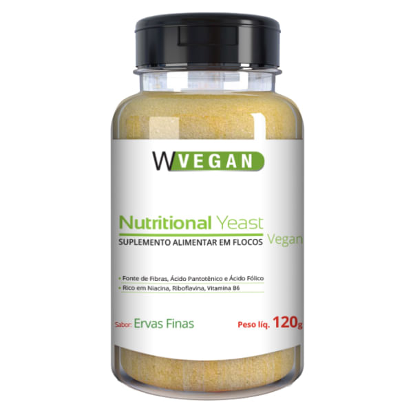 Nutritional Yeast Flocos Sabor Ervas Finas 120g WVegan - Vegano