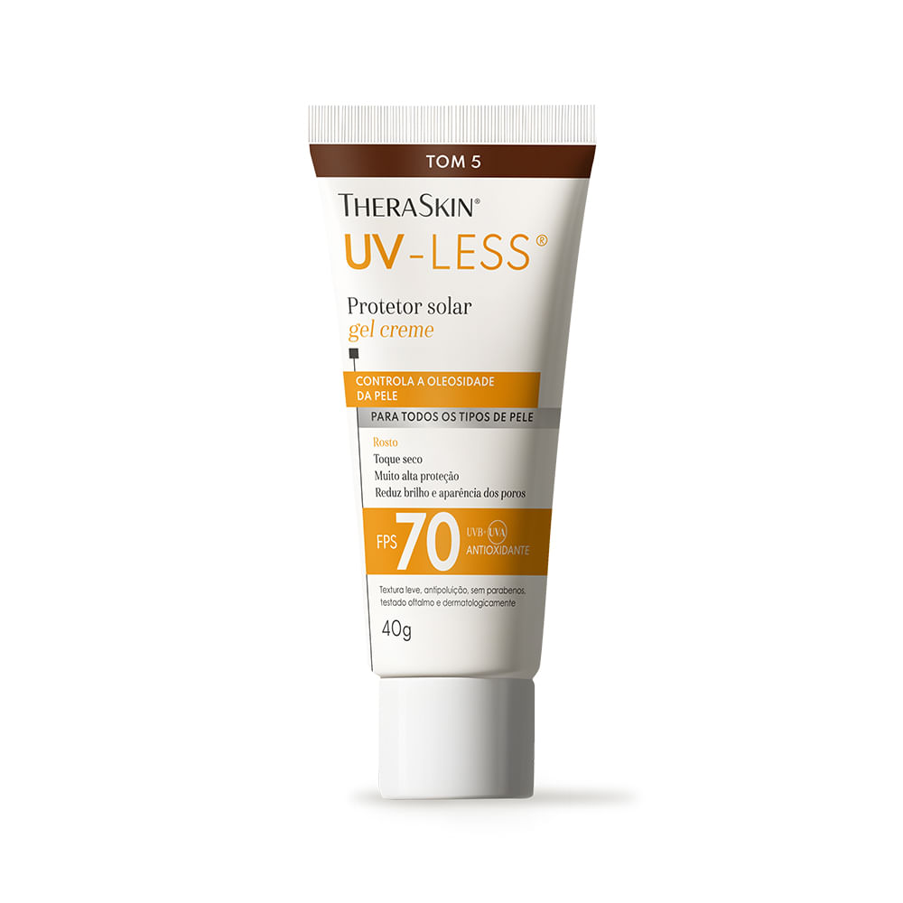 Protetor Solar Facial Theraskin Uv-Less Fps70 Tom 5 40g