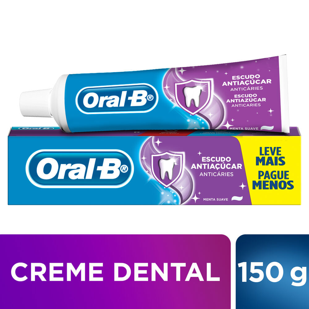 Oral-B Escudo Antiaçúcar Creme Dental Com Flúor 150g