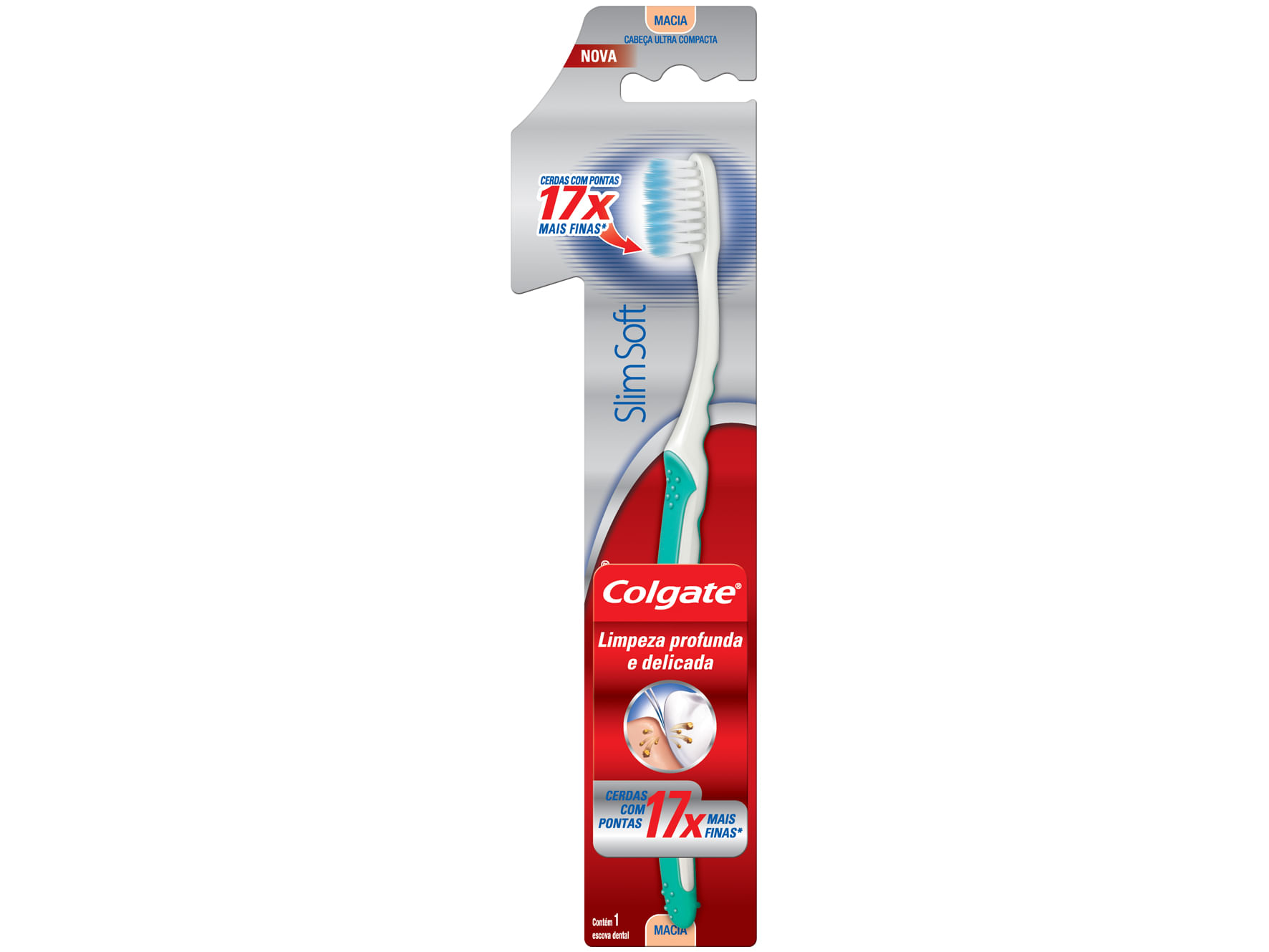 Escova dental Colgate Slim soft Cabeça ultra compacta Macia