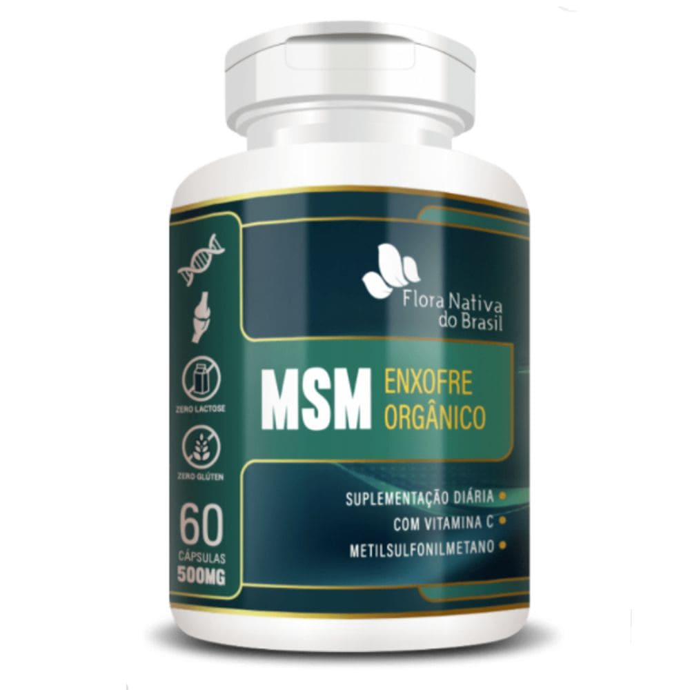 MSM Enxofre Orgânico 500mg 60 cápsulas - Flora Nativa